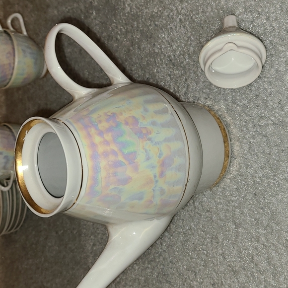 Espresso set: coffee pot sugar bowl cups plates miniature - Picture 12 of 16